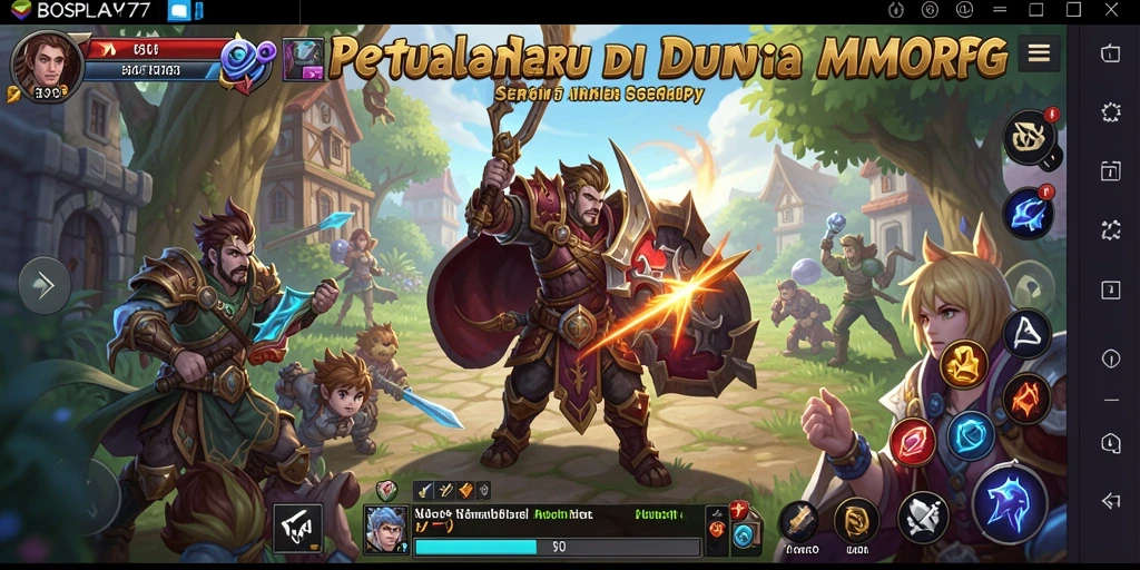 Tampilan gameplay seru di BOSPLAY77 dengan pertempuran epik.