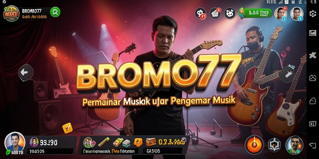 Tampilan gameplay BROMO77 yang seru dengan berbagai tantangan musik.