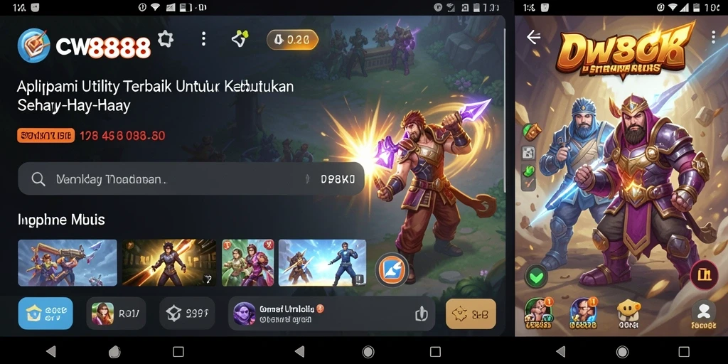 Screenshot utama CW8888 menampilkan antarmuka sederhana yang user-friendly.