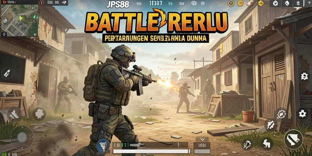 Tangkapan layar utama JPS88 menampilkan aksi seru dalam pertarungan Battle Royale.