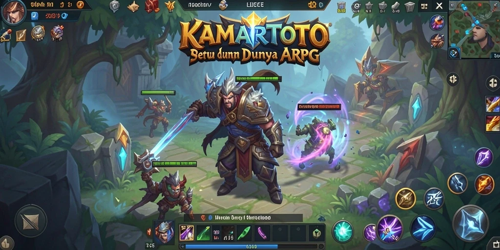 Tampilan gameplay seru dalam KAMARTOTO dengan pertempuran intens.