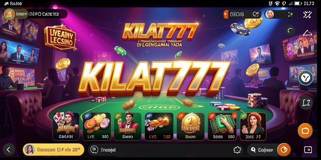 Screenshot gameplay KILAT777 dengan dealer langsung di meja permainan.
