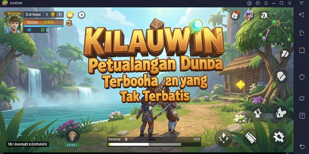 Screenshot gameplay KILAUWIN menunjukkan petualangan di dunia terbuka yang luas dan menarik.