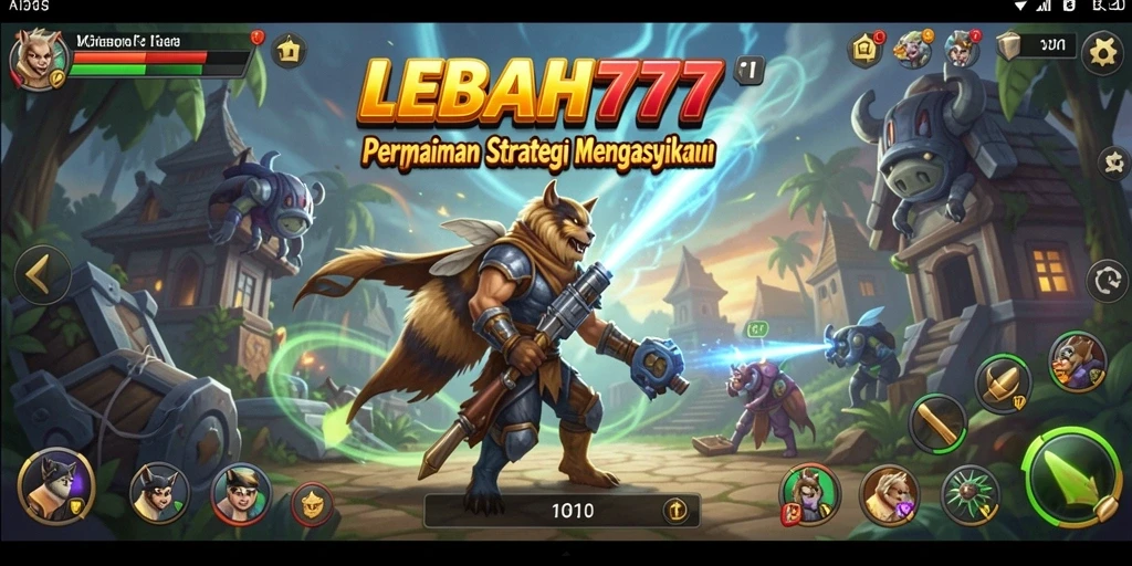 Screenshot gameplay LEBAH777 yang menunjukkan pertempuran strategi.