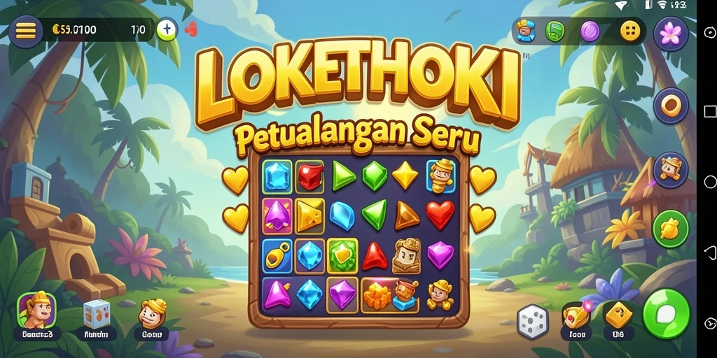 Tampilkan permainan LOKETHOKI dalam aksi mencocokkan objek.