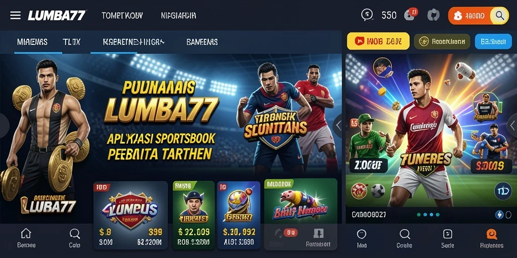 Tampilan gameplay yang dinamis dan menarik dari LUMBA77.