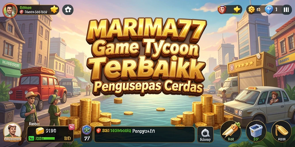 Tangkapan layar utama MARIMA77 menampilkan gameplay seru dalam membangun bisnis.