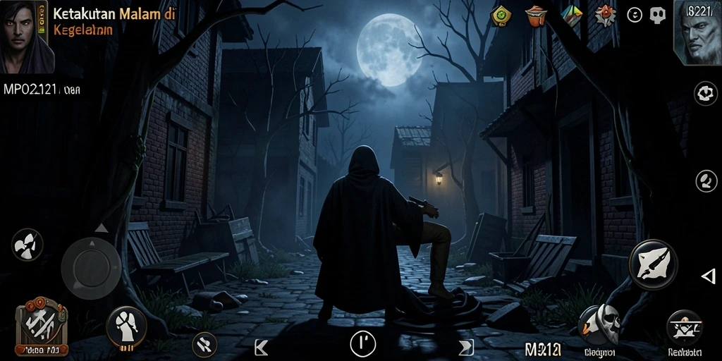 Screenshot MPO2121 menunjukkan suasana mencekam saat menjelajahi tempat angker.