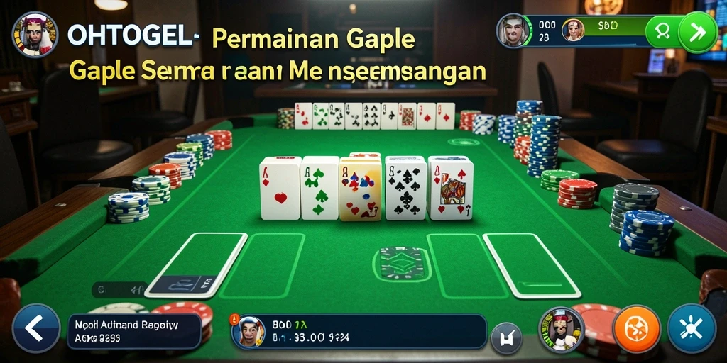 Tampilan gameplay Gaple yang seru dan interaktif.