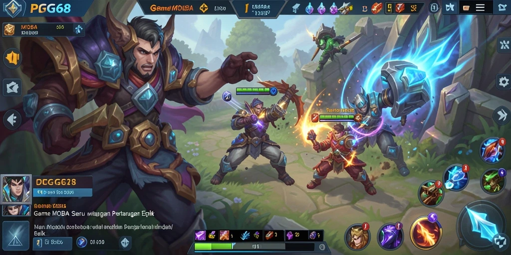 Gameplay seru PGG68 dengan pertarungan tim yang epik.