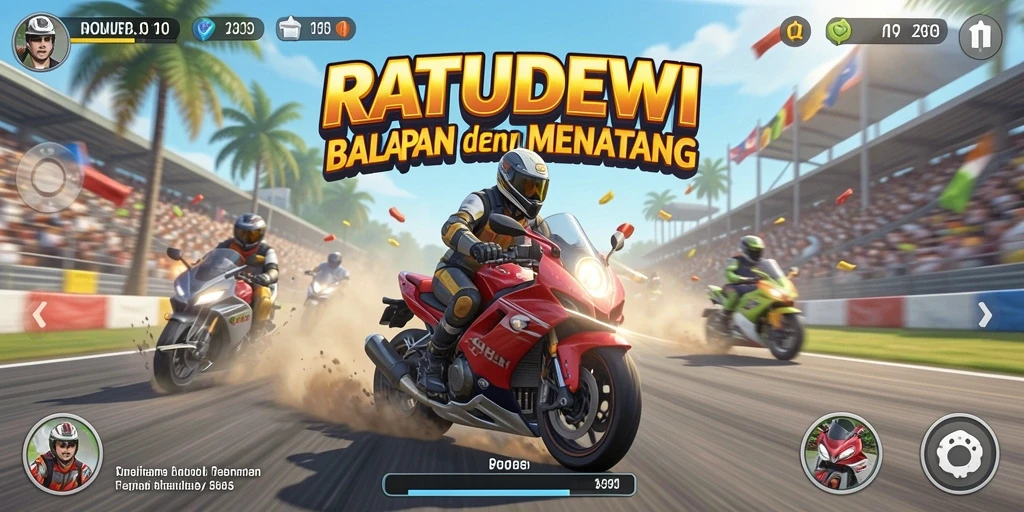 Screenshot gameplay menampilkan kecepatan tinggi dalam balapan yang menegangkan.