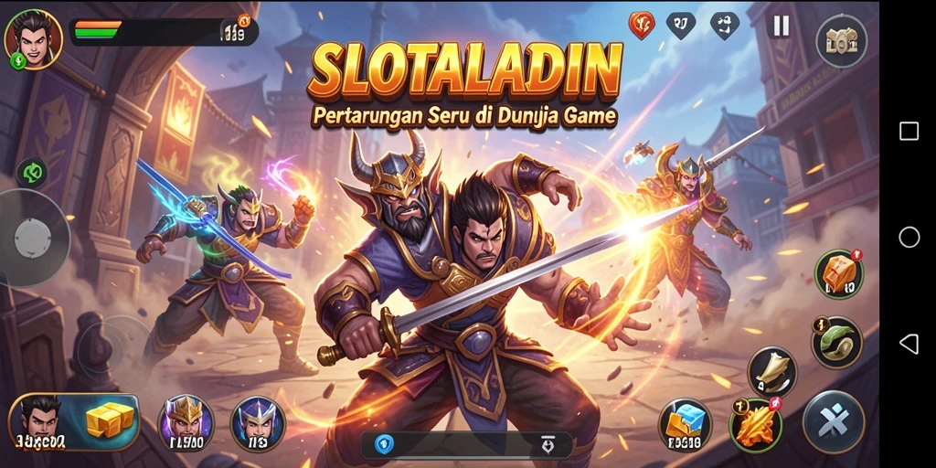 SLOTALADIN menunjukkan pertarungan karakter yang epik dan mendebarkan.