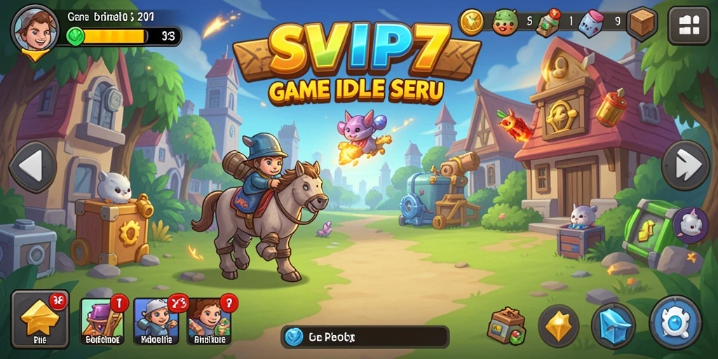 Tampilan gameplay SVIP7 menampilkan karakter dan aktivitas Idle yang menarik.