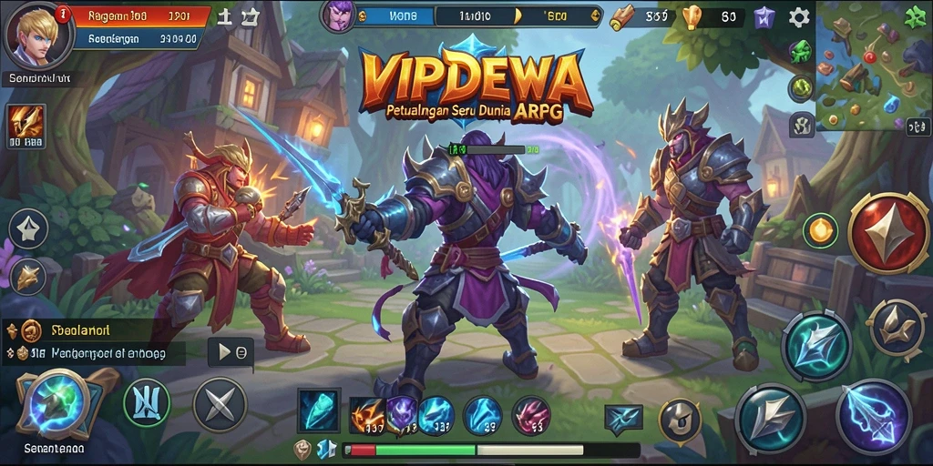 Gameplay ARPG yang seru dan mendebarkan dari VIPDEWA.